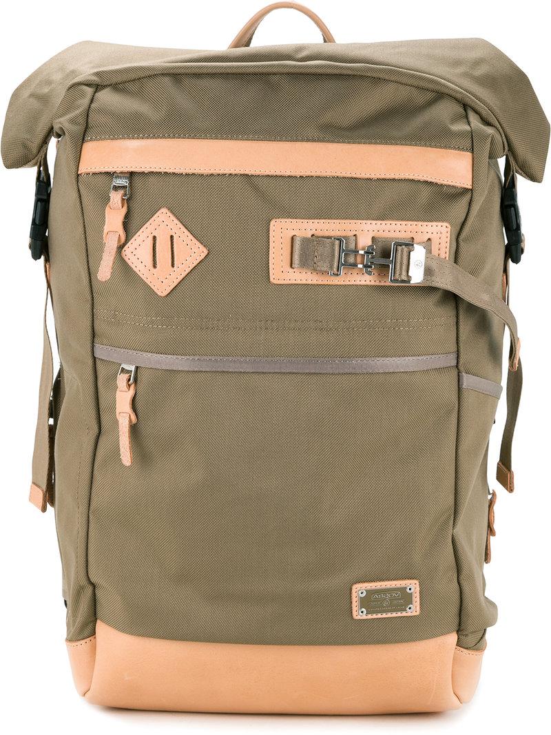 AS2OV Square Backpack in Green for Men - Lyst