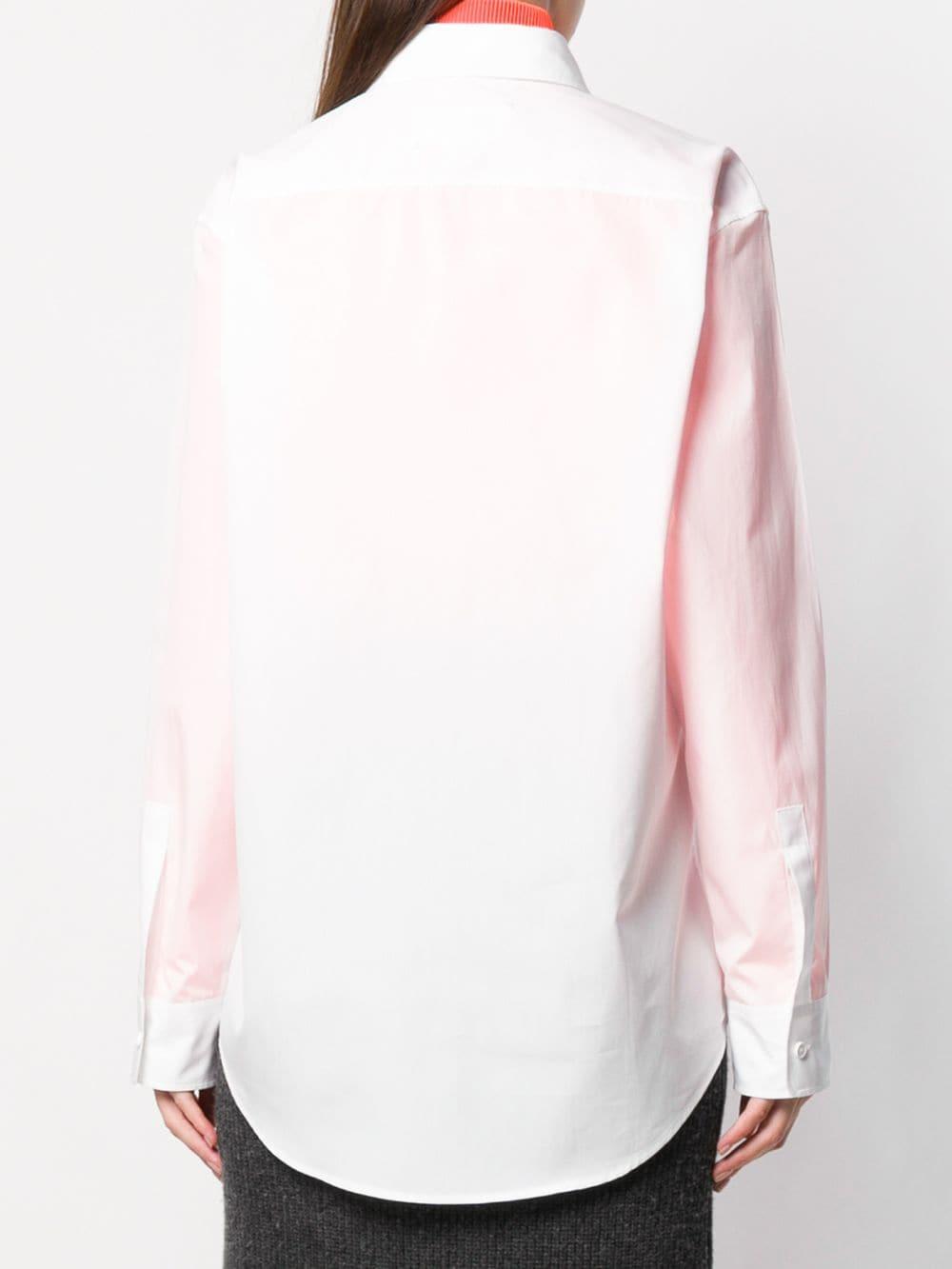 Lyst - Maison Margiela Contrast Zip Shirt in White