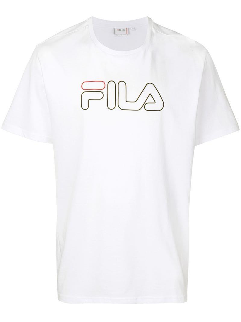 Fila Logo Printed T-shirt in White for Men - Lyst