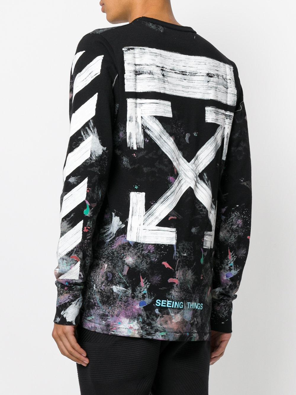 off white t shirt long sleeve