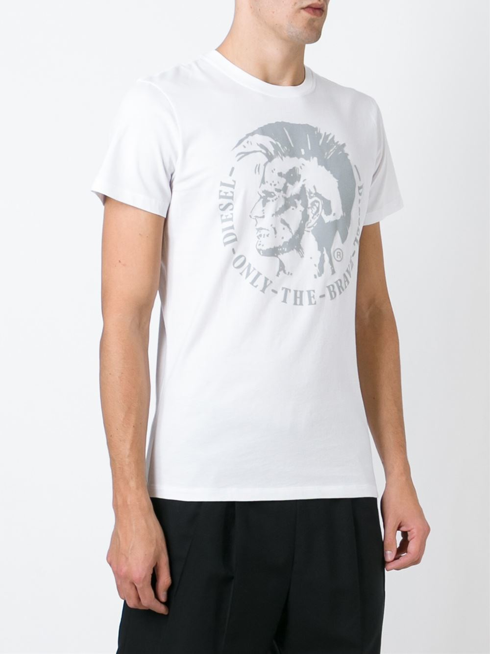 DIESEL Only The Brave Embossed T-shirt in White for Men - Lyst