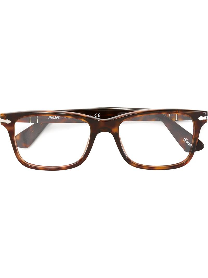 Persol Rectangular Frame Glasses in Black for Men Lyst