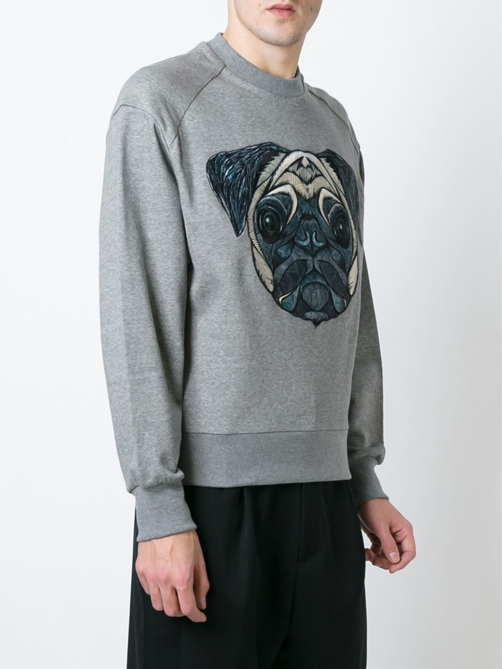 Lyst - Juun.J Embroidered Dog Sweatshirt in Gray for Men