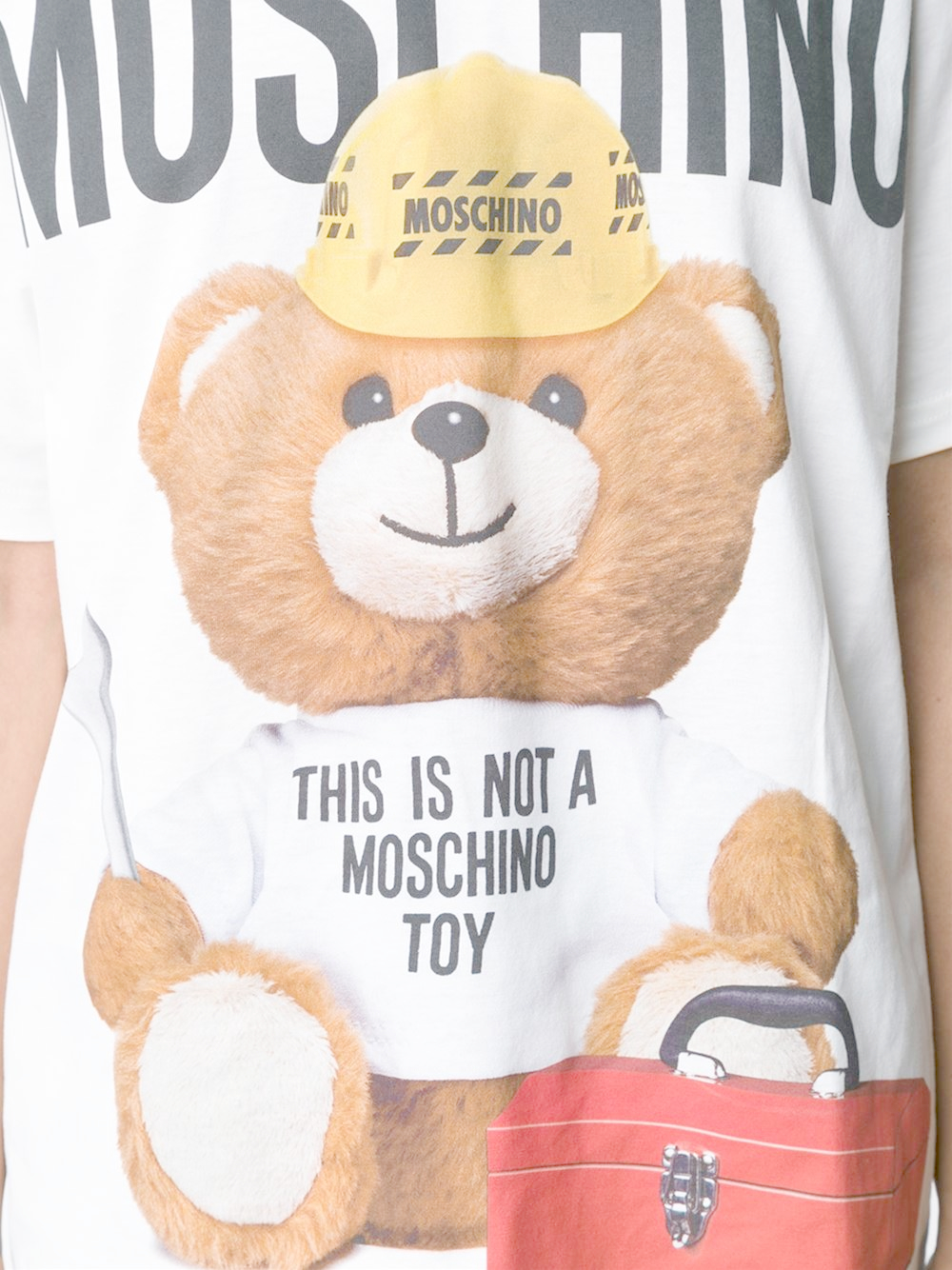 moschino teddy bear t shirt white