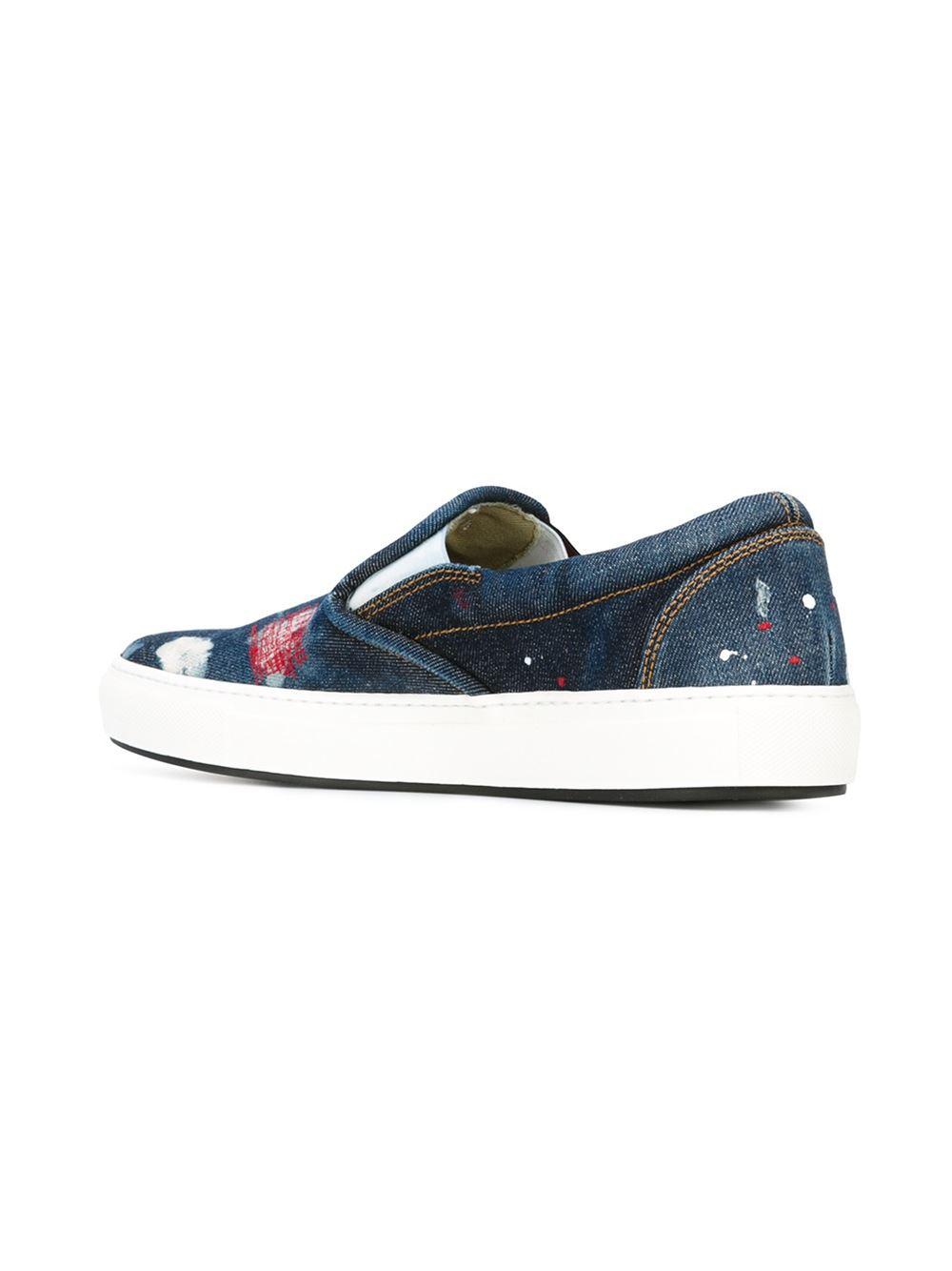denim slip on trainers