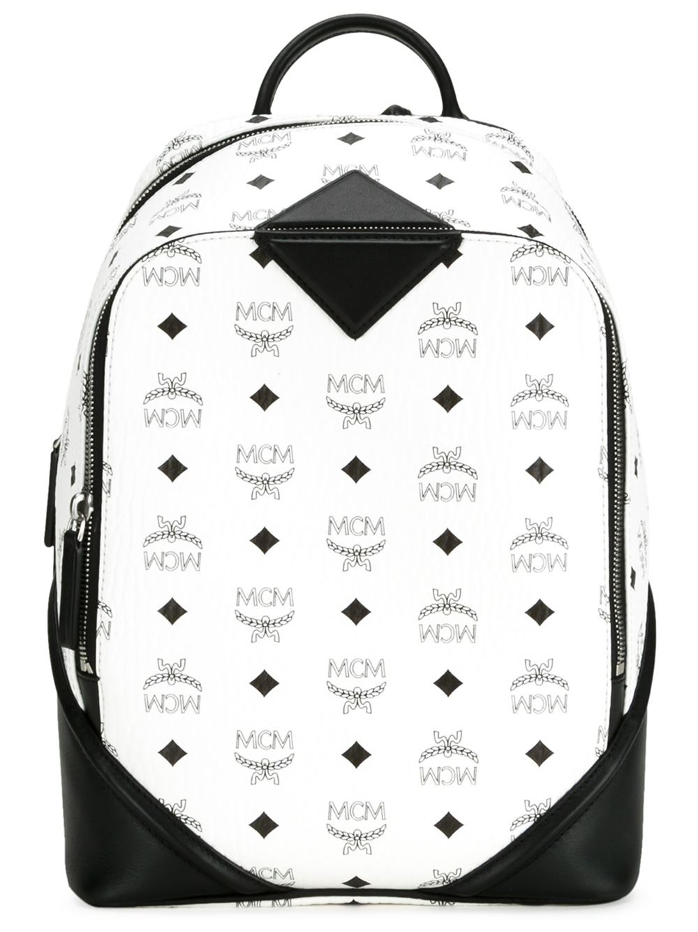 Lyst - MCM 'duke Visetos' Backpack In White