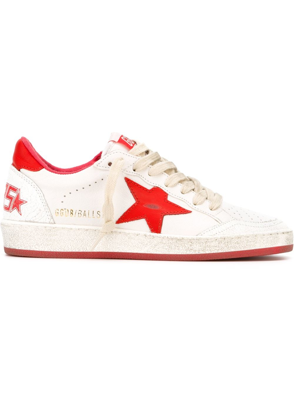 Golden goose deluxe brand 'ball Star' Sneakers in Red | Lyst