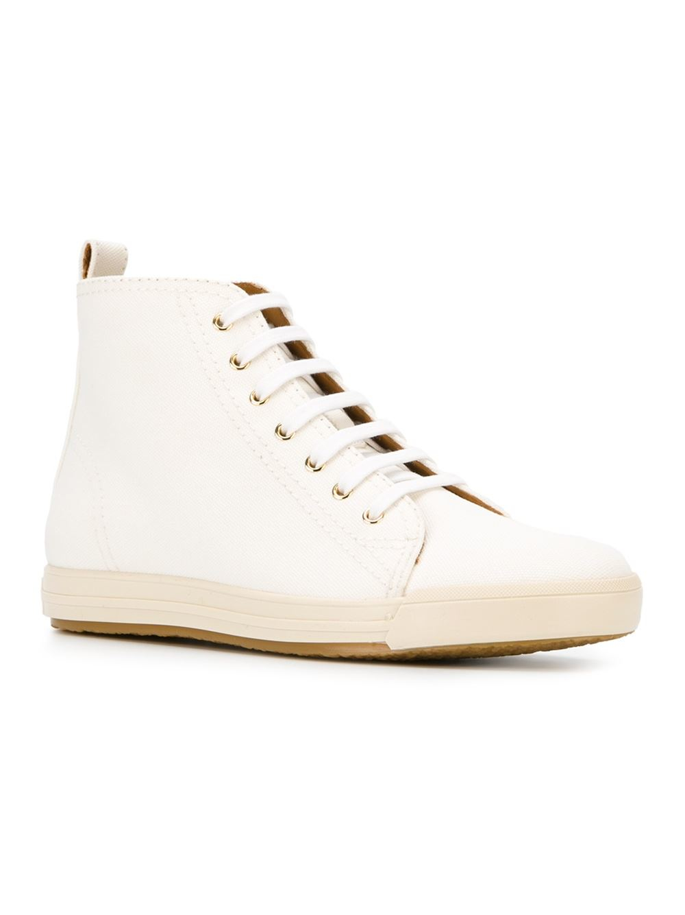 Lyst - Ralph Lauren 'whitney' Hi-top Sneakers in White