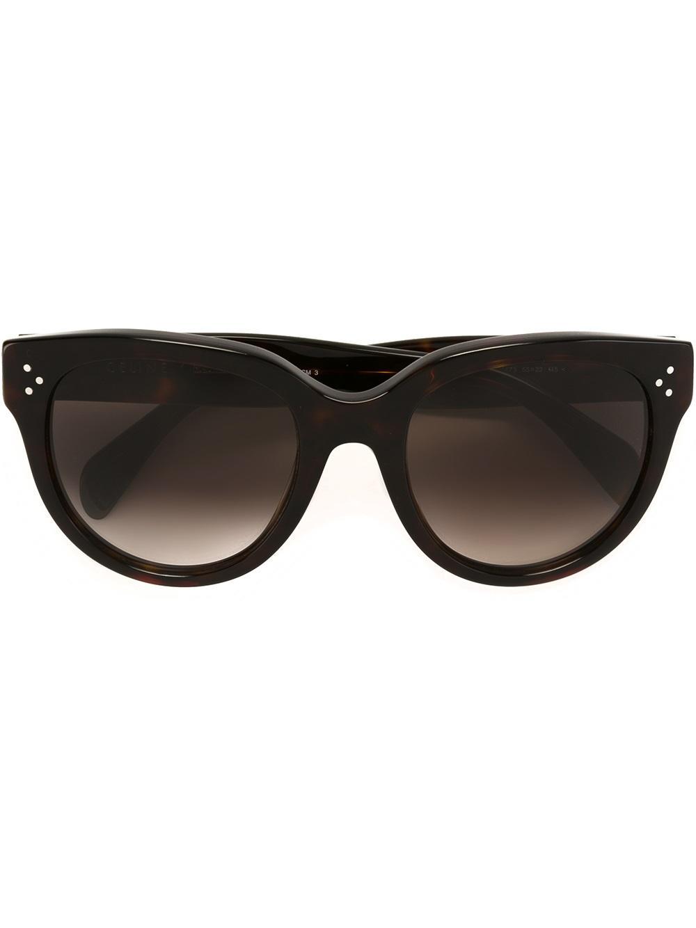 Lyst Céline Tortoiseshell Cat Eye Sunglasses in Brown