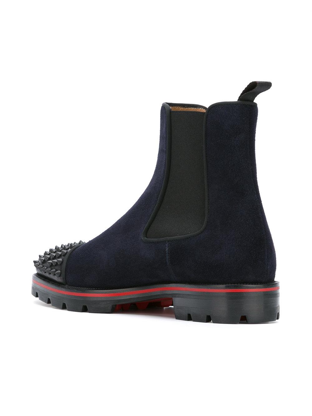 christian louboutin melon spikes suede boot