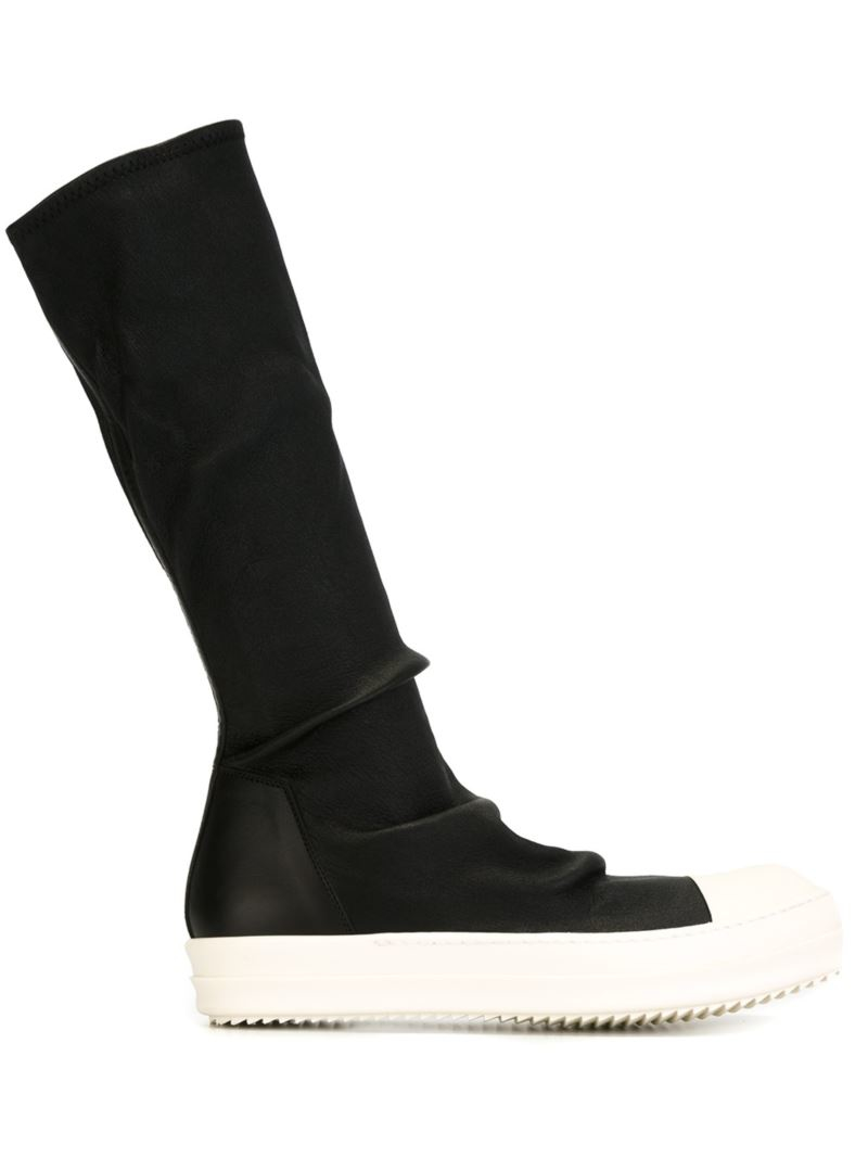 sock top boots rick owens sock high top boots in black lyst sock top boots rick owens sock high top boots in black lyst