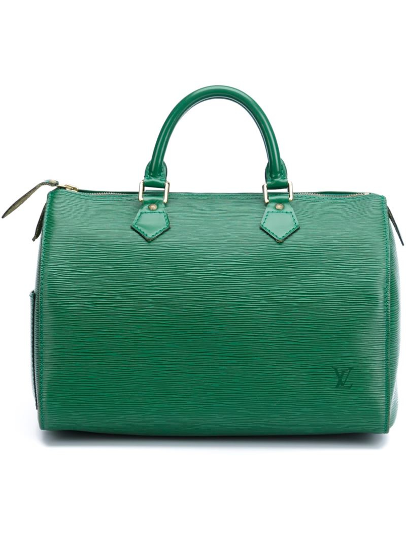 louis vuitton speedy 30 tote in green lyst louis vuitton speedy 30 tote in green lyst