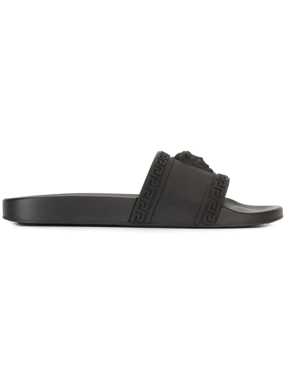 Versace 'palazzo' Sliders in Multicolor for Men (BLACK) | Lyst