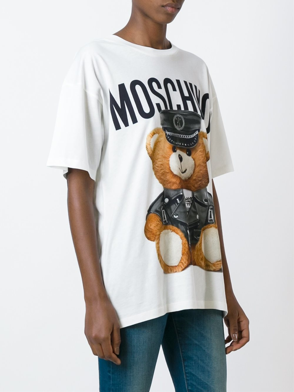 Lyst - Moschino Teddy Bear Print T-shirt in White