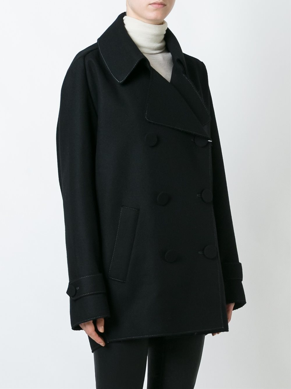 Lyst - Maison Margiela Contrast Stitch Jacket in Black