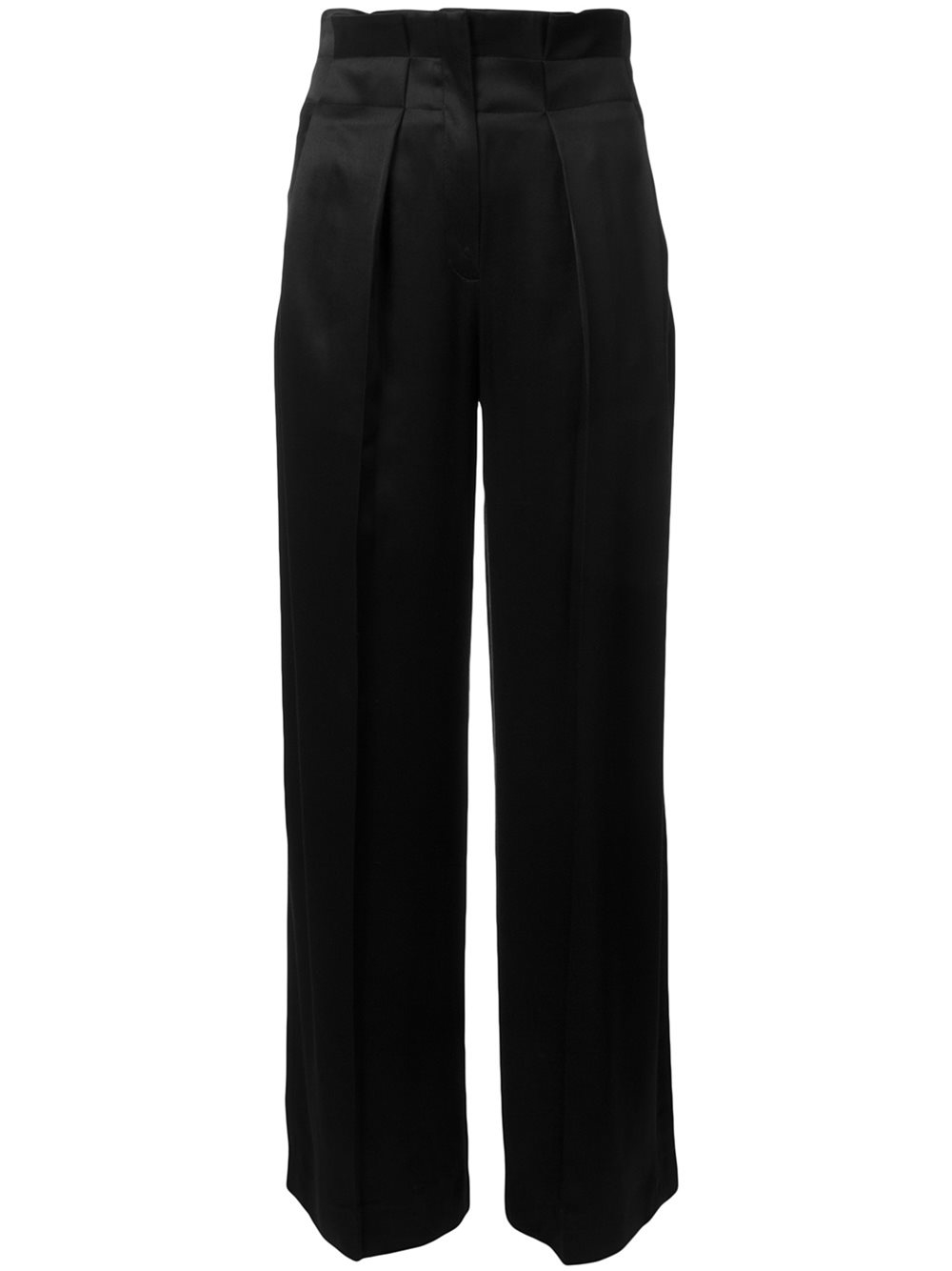 Edun Shiny Twill Trousers in Black | Lyst