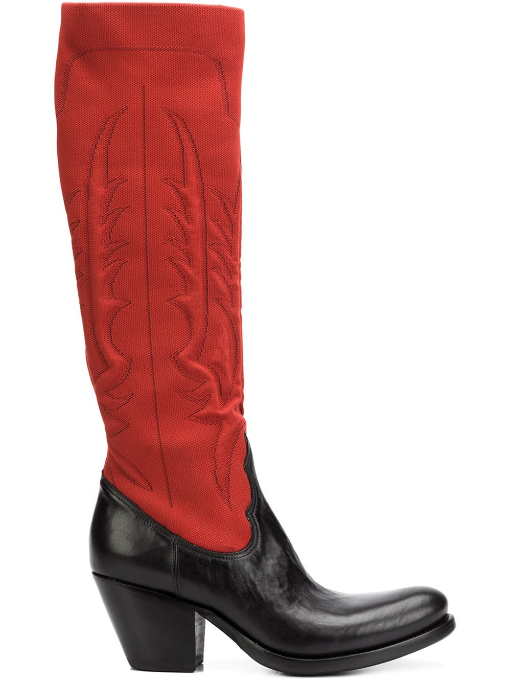 Rocco Bicolour Leather Boots Red Lyst Rocco Bicolour Leather Boots Red Lyst