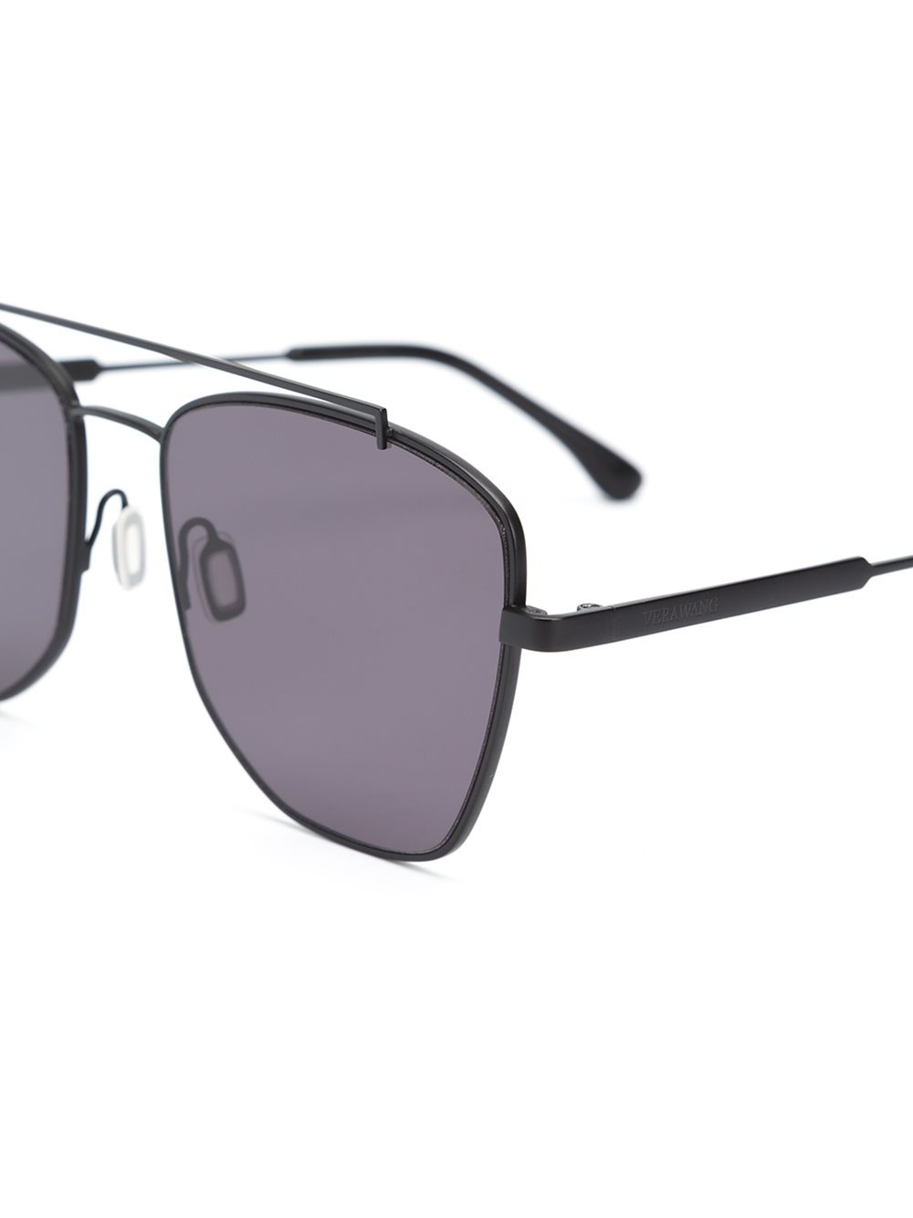 Vera wang Aviator Sunglasses in Black | Lyst