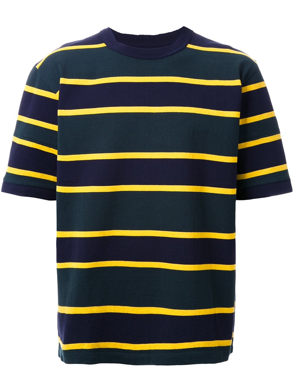 Sacai Striped T-shirt in Yellow for Men | Lyst