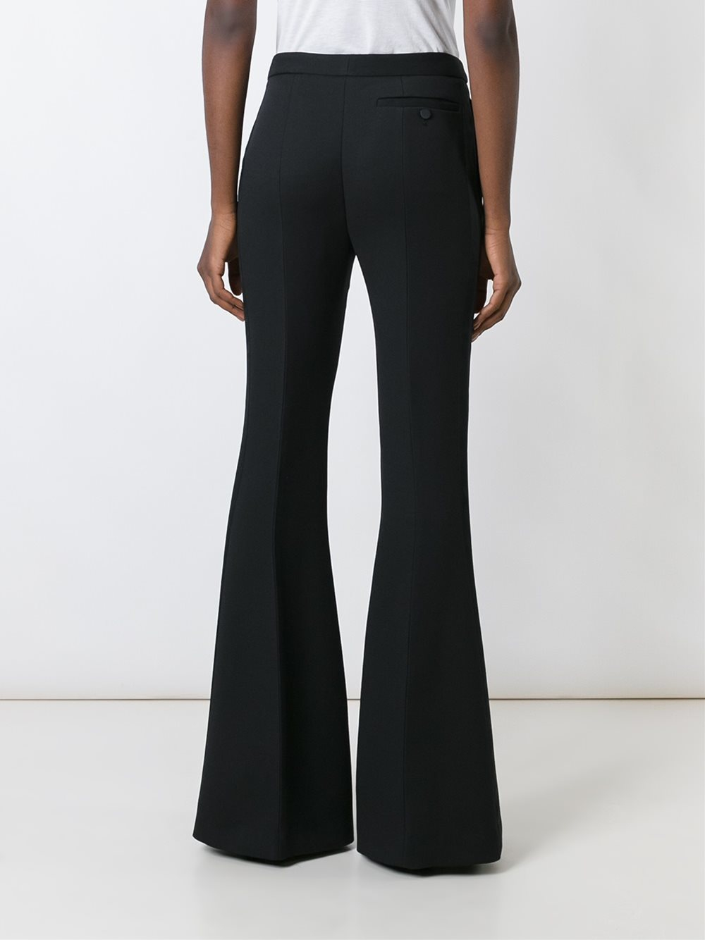 Alexander mcqueen Flared Trousers in Black | Lyst