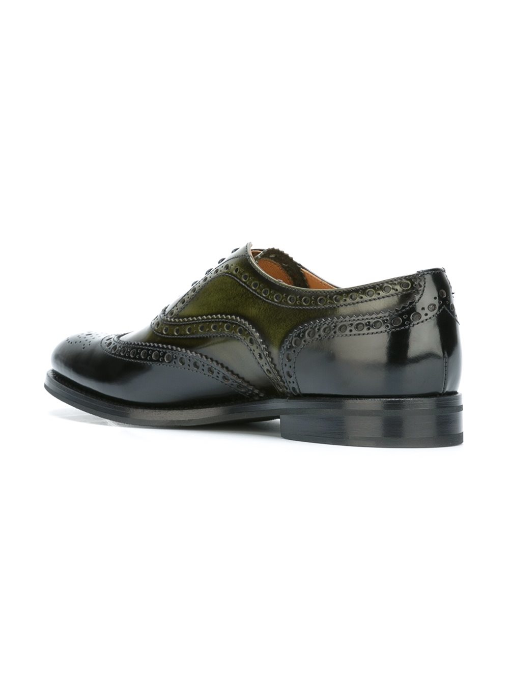 lyst - church's dégradé effect brogues in green for men