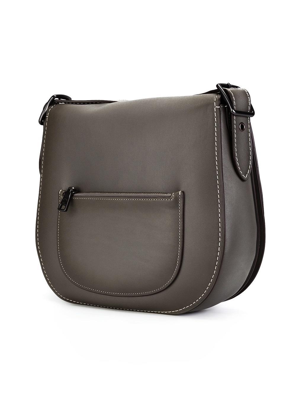 Coach Large Saddle Bag in Gray | Lyst