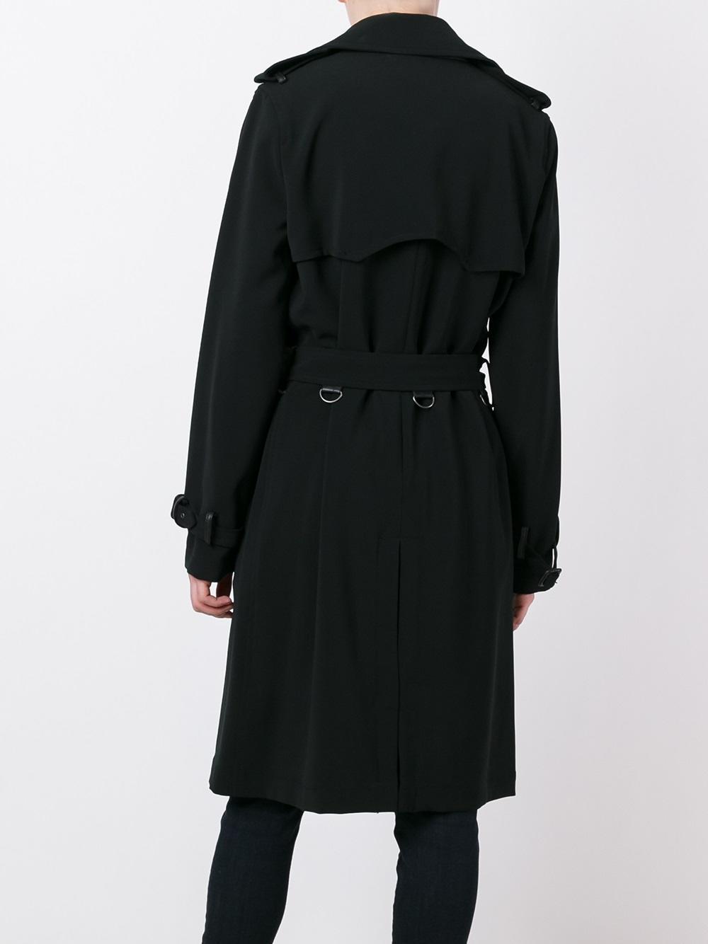 Lyst Polo Ralph Lauren Trench Coat Overcoat Women in Black