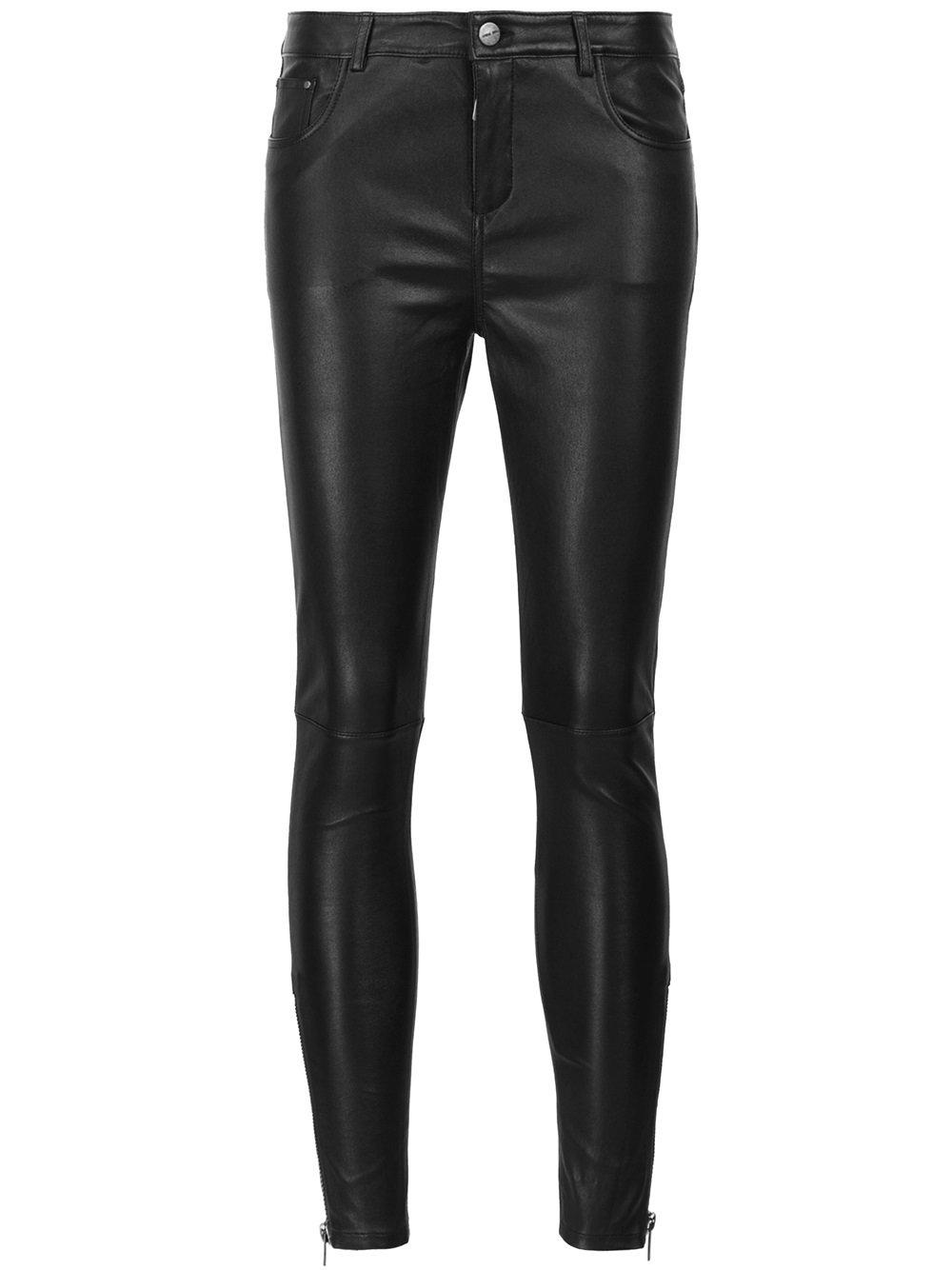 Anine Bing Skinny Leather Pants in Black - Lyst