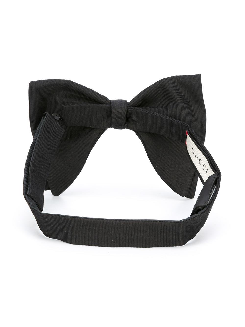 Gucci Long Bow Tie in Black for Men Lyst
