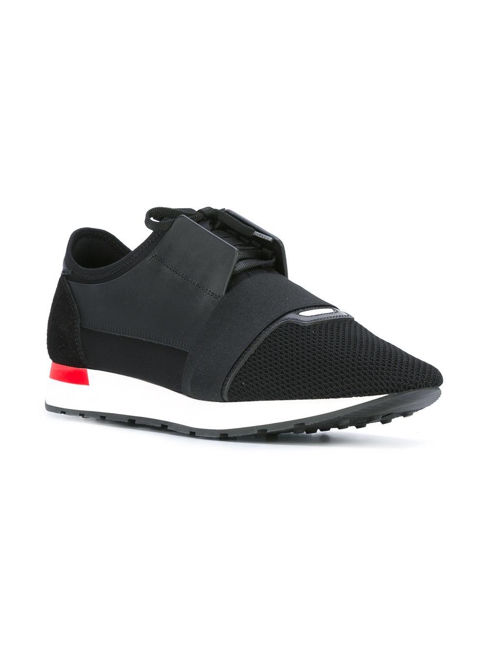 Lyst - Balenciaga - Elasticated Strap Sneakers - Men - Calf Leather ...