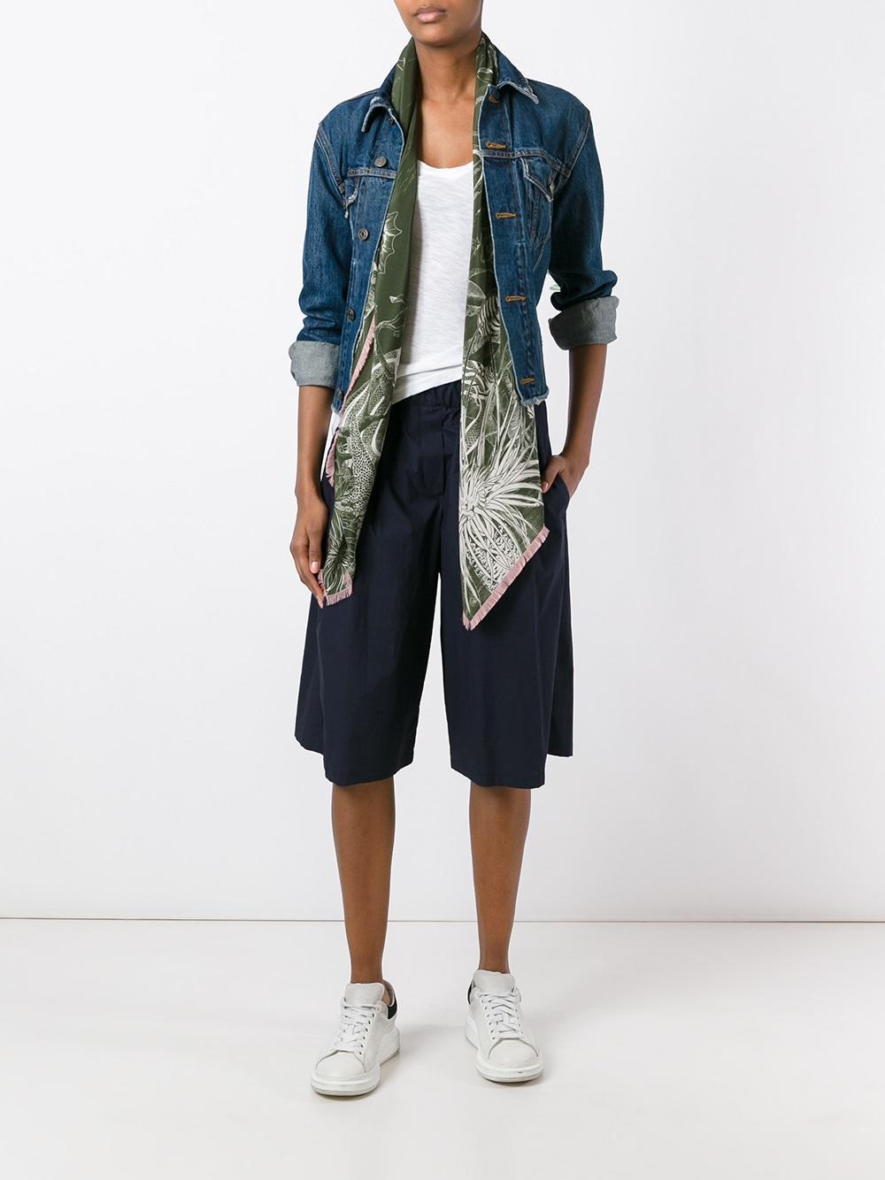 Lyst Odeeh Wide Leg Bermuda Shorts in Blue