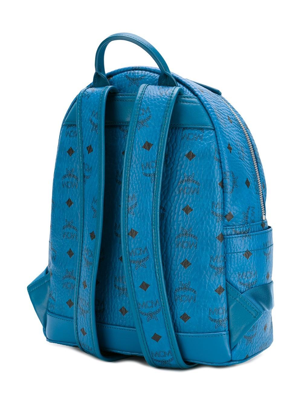 Lyst Mcm Stark Backpack In Blue For Men 