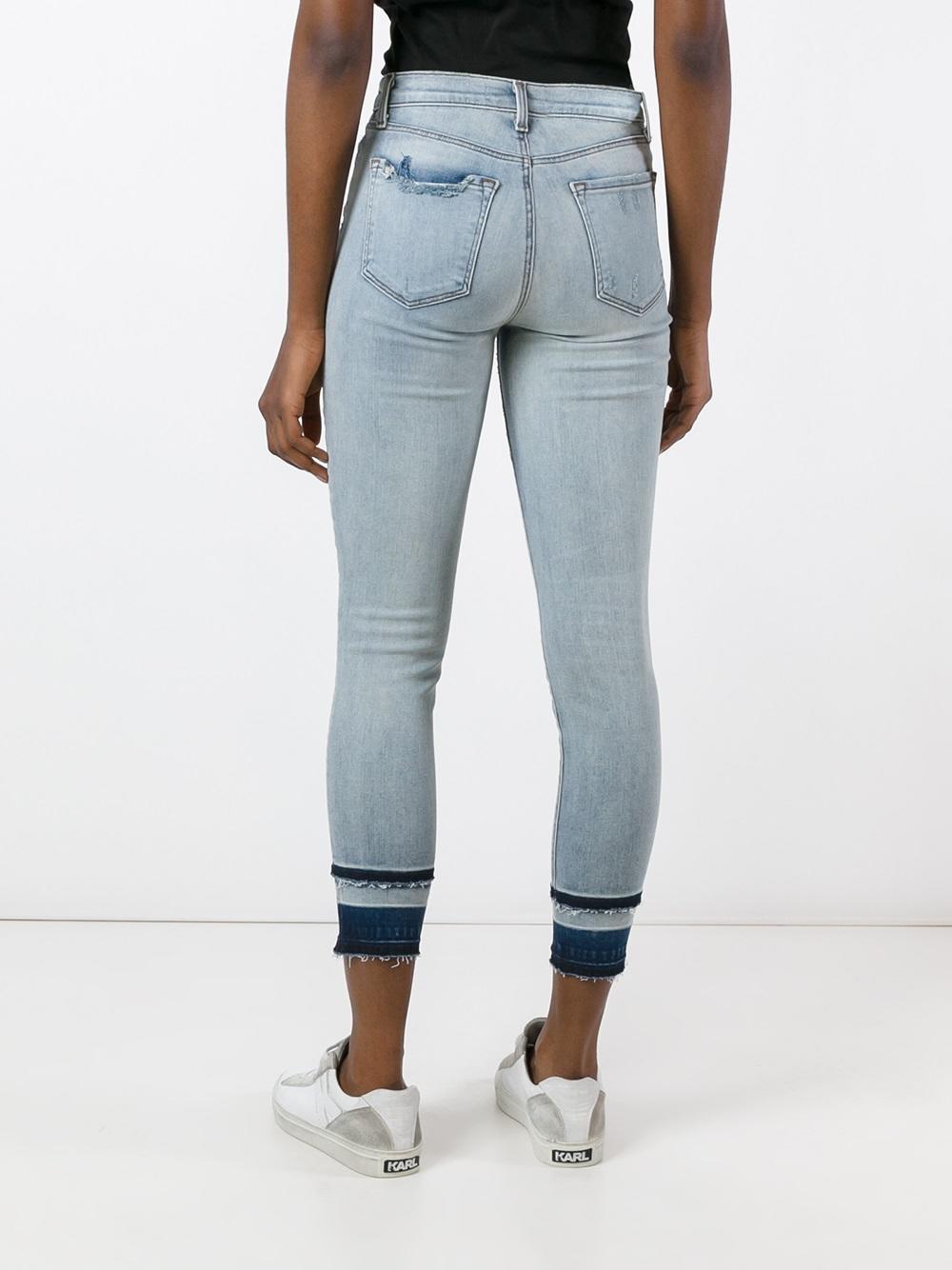 Lyst - J brand Cropped Jeans in Blue
