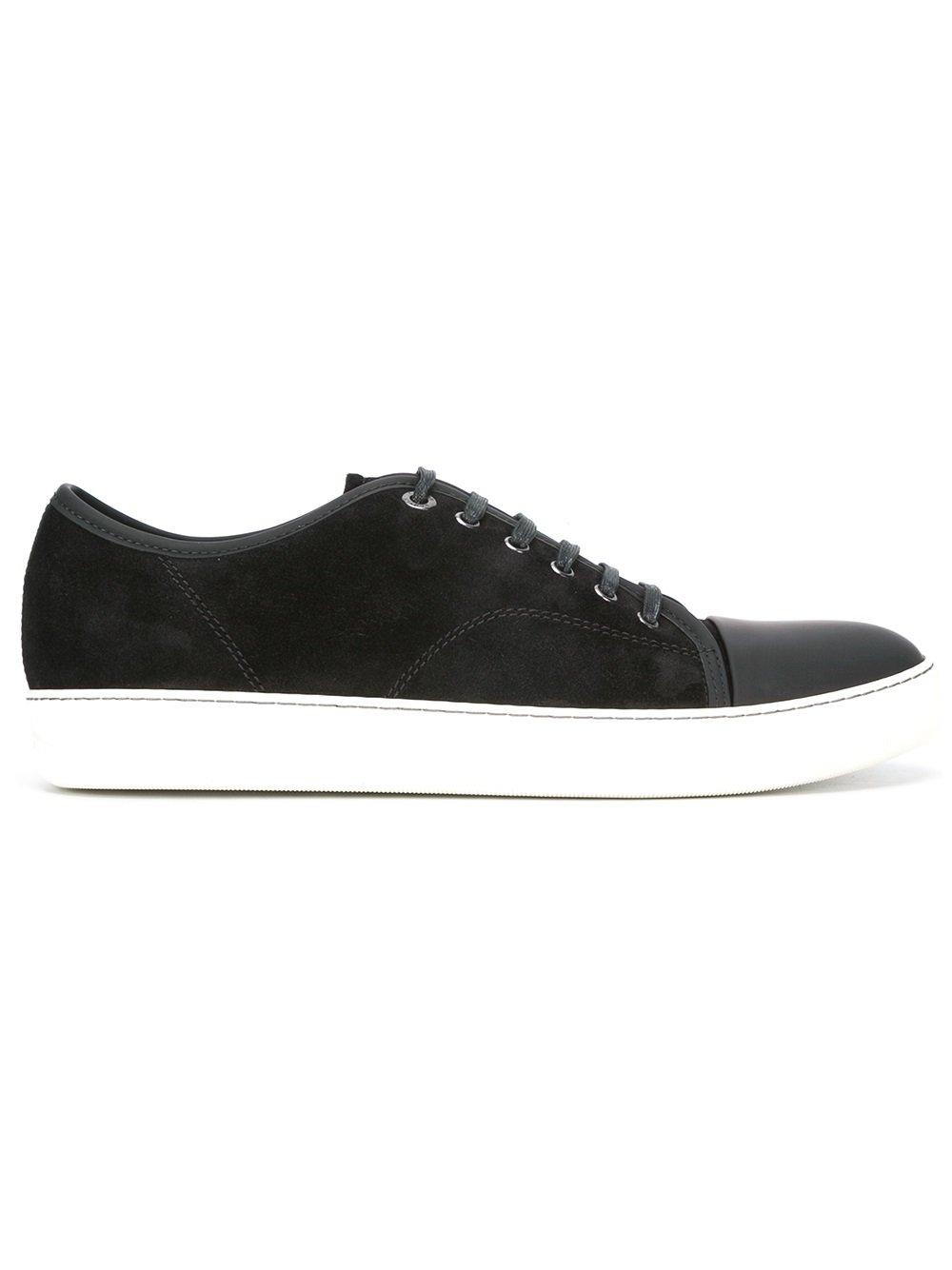 Lanvin Toe Cap Sneakers in Black for Men | Lyst