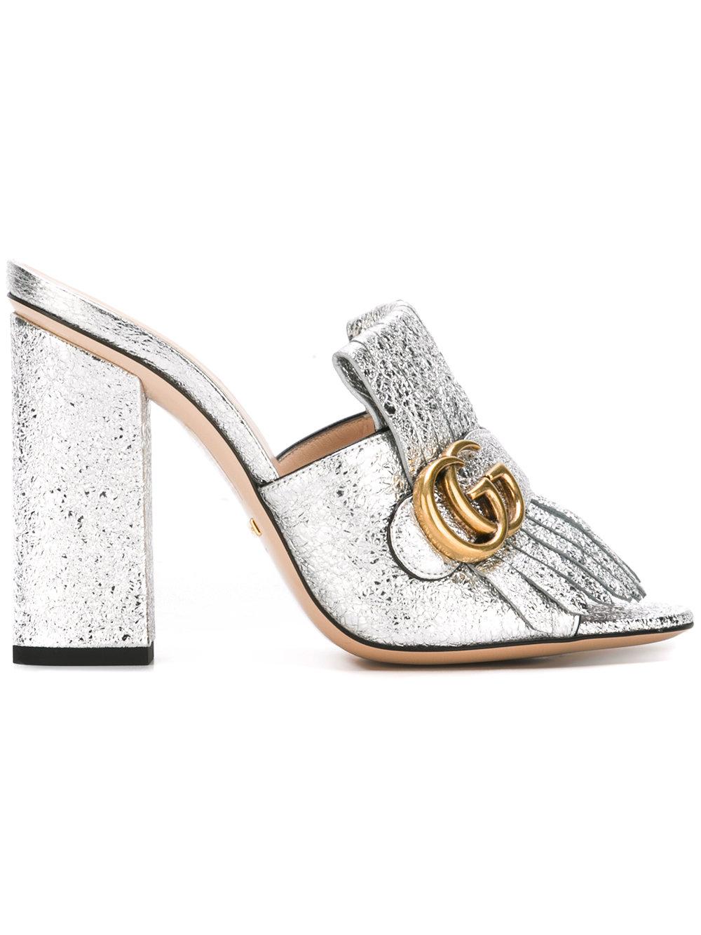 gucci silver mule