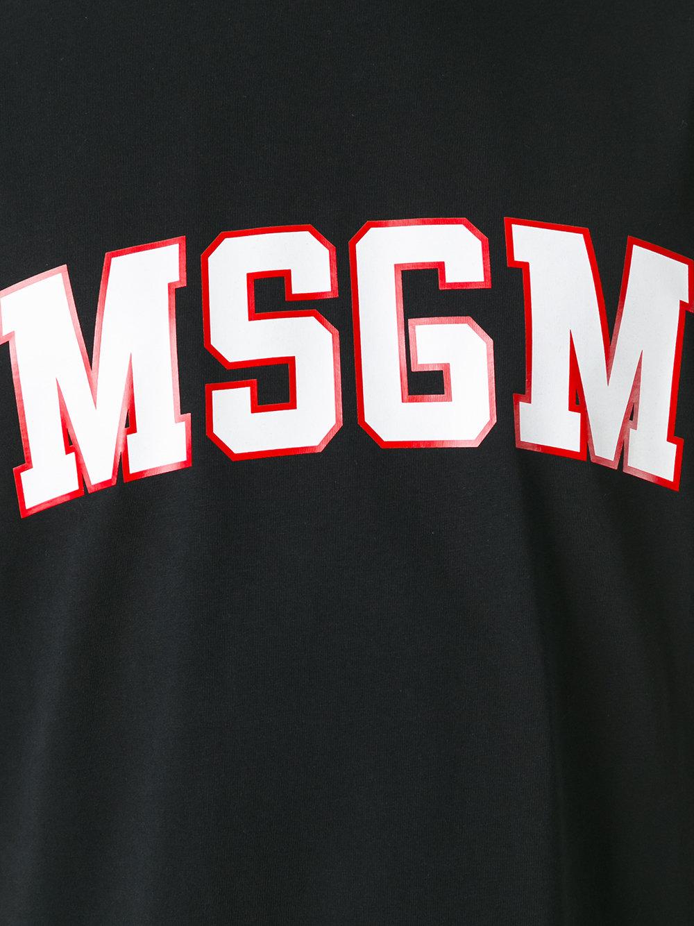 Lyst - MSGM Logo Print T-shirt in Black for Men