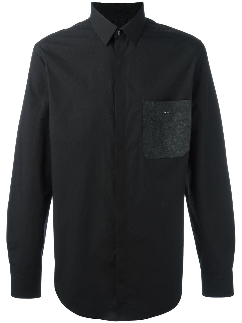 Lyst - Fendi Patch Pocket Shirt in Black for Men