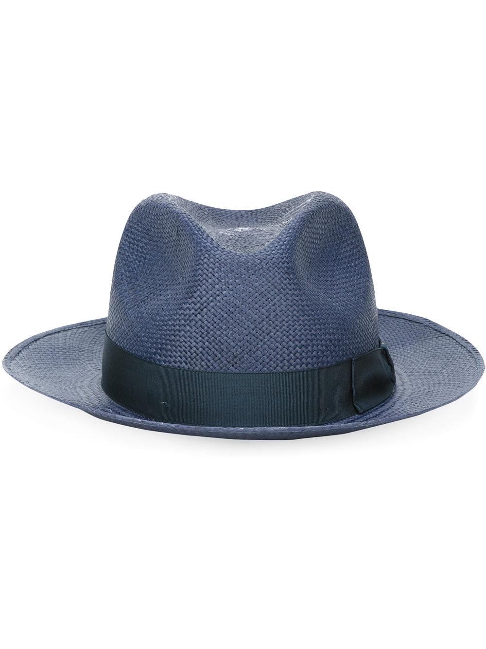 Lyst - Borsalino Quito Panama Hat in Blue for Men