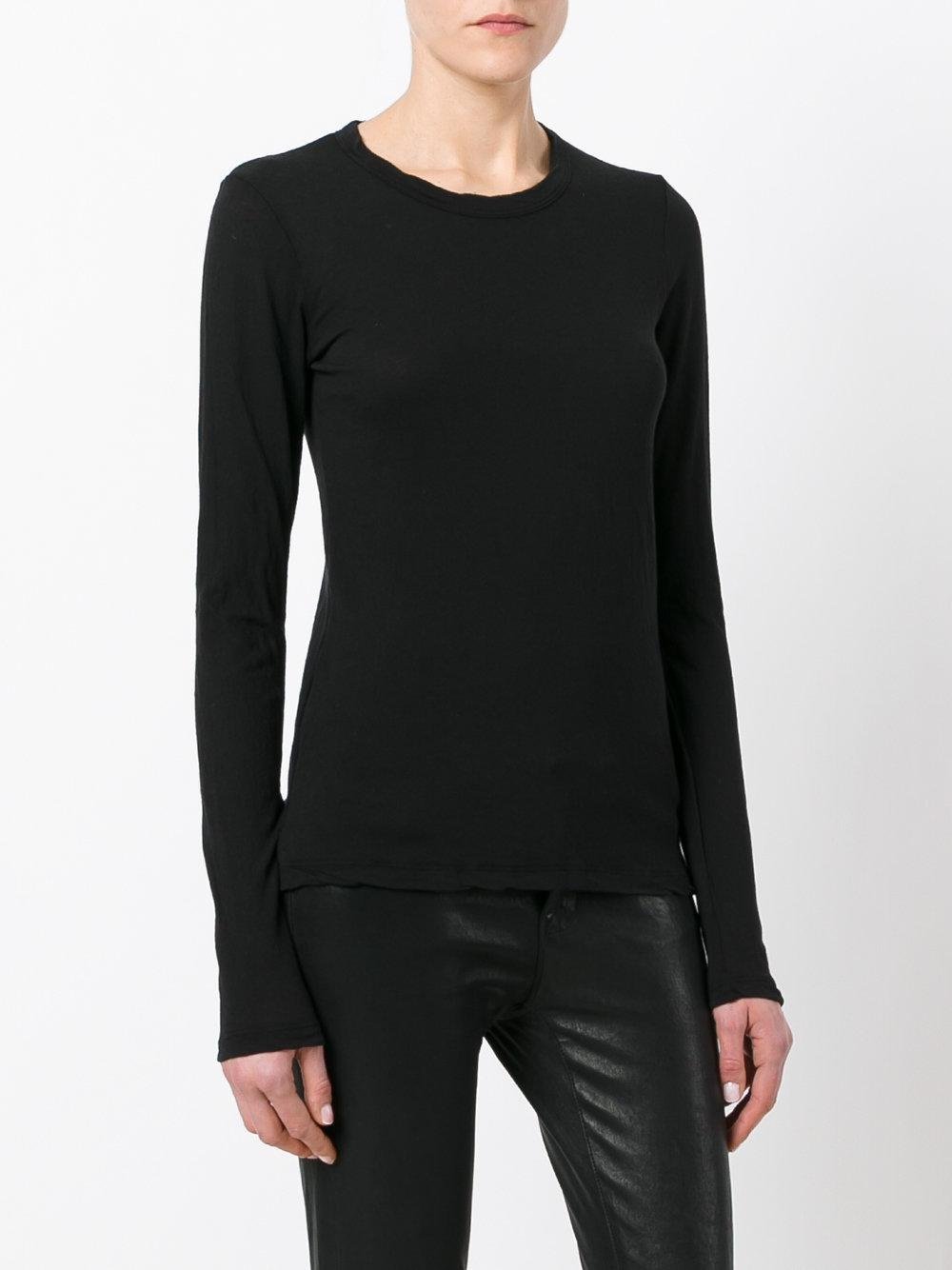 Lyst - James Perse Long-sleeve T-shirt in Black