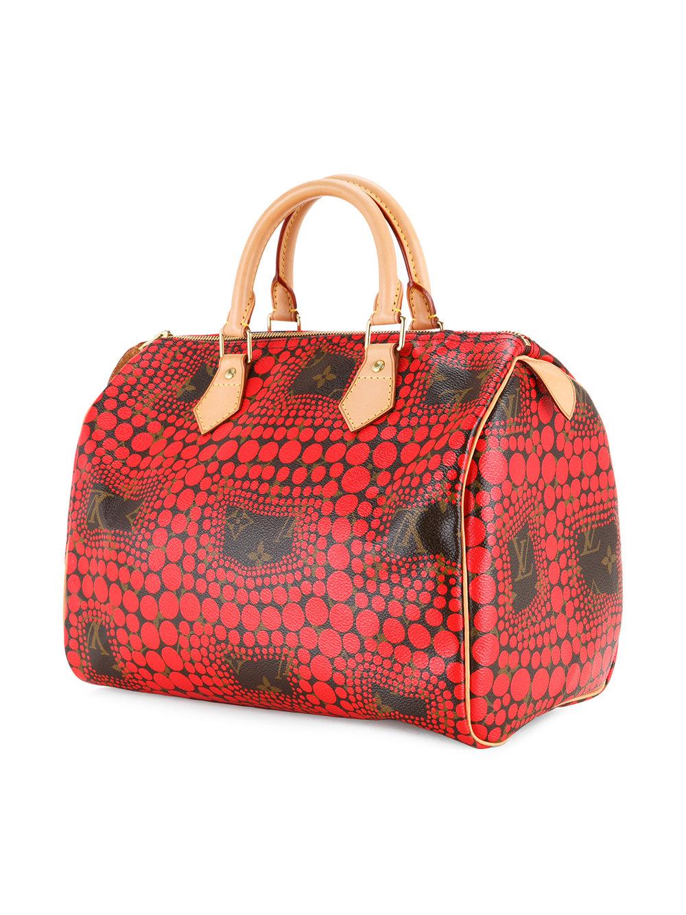Lyst - Louis Vuitton Yayoi Kusama X Louis Vuitton Speedy Bag in Red
