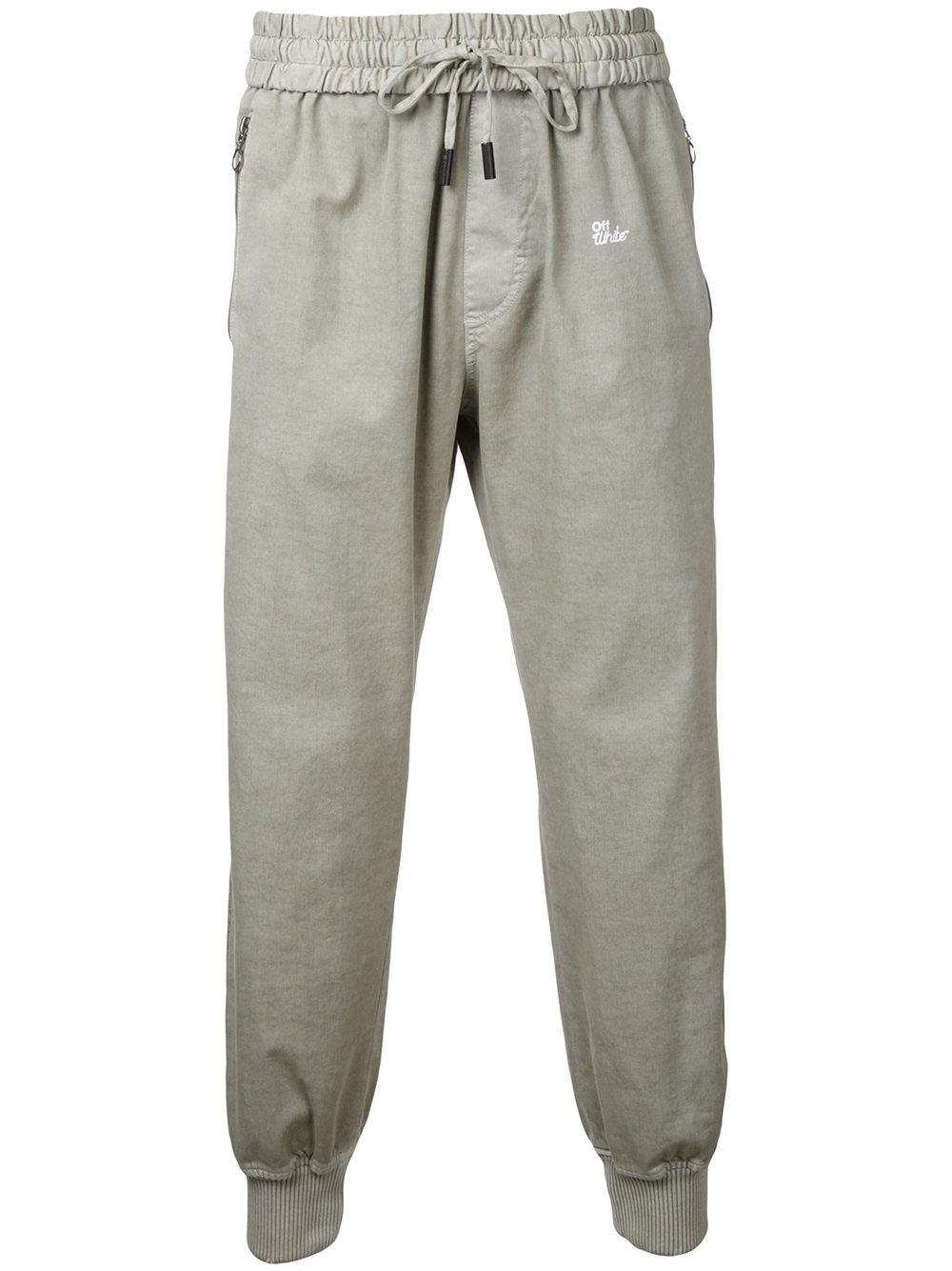 men's track pants with front zip