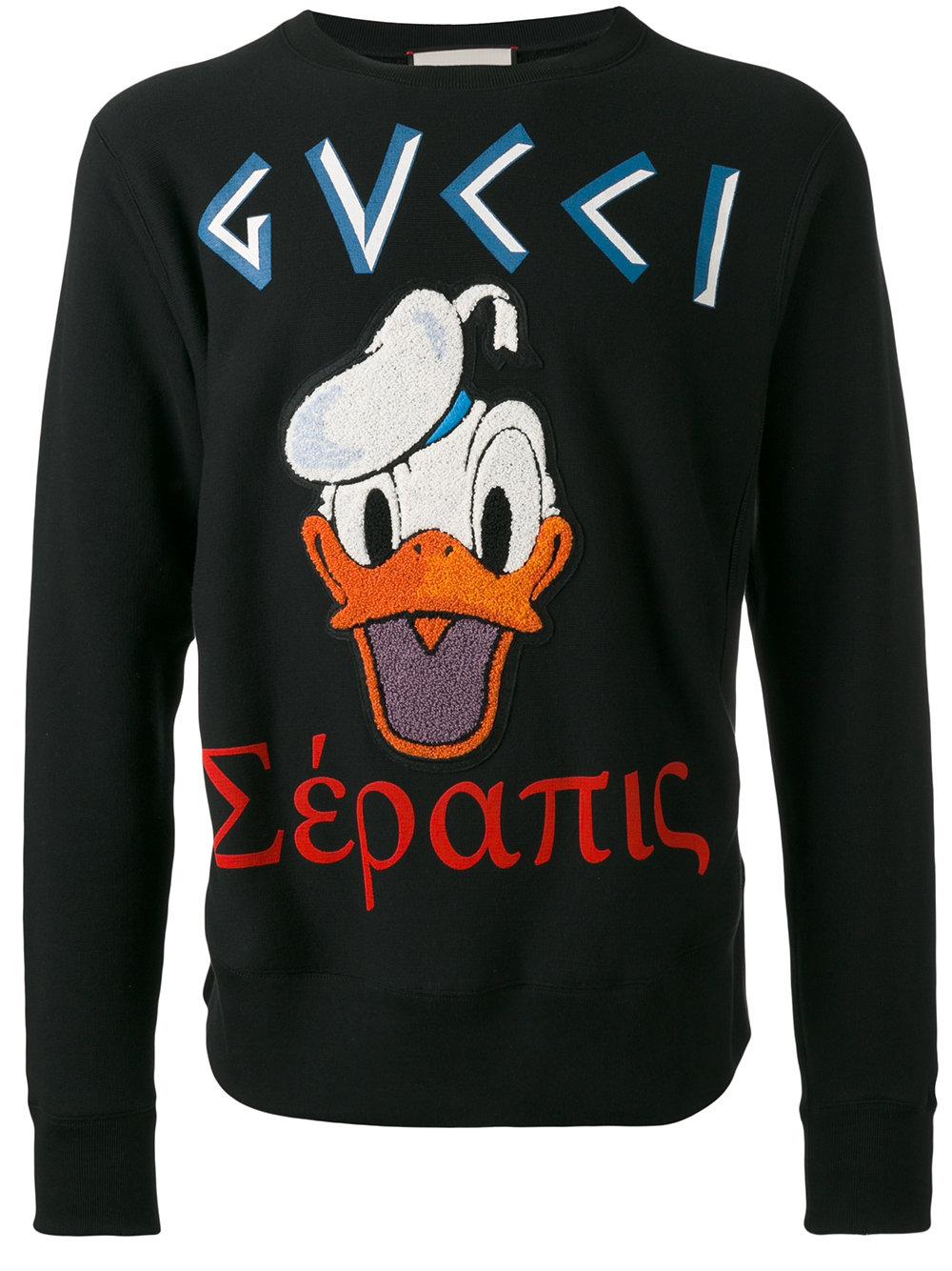 Lyst - Gucci Donald Duck Appliqué Sweatshirt in Black for Men