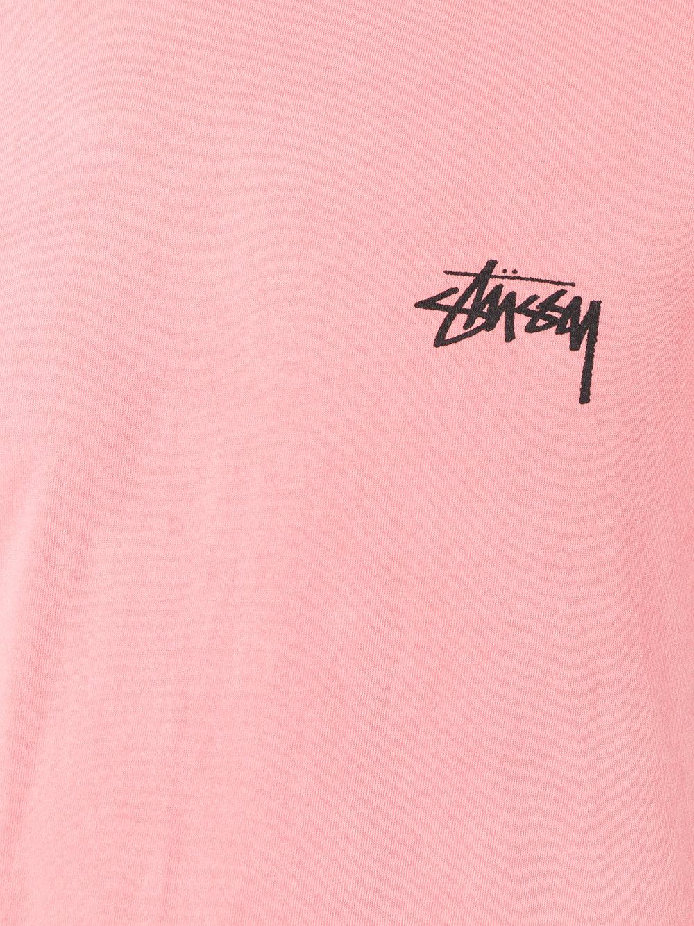 Stussy Back Logo Print T-shirt in Pink for Men | Lyst