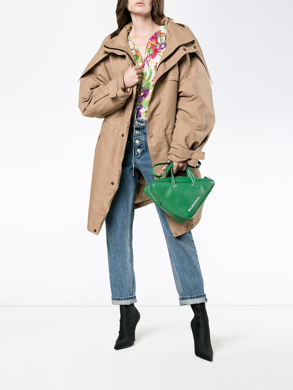 Lyst Balenciaga Triangle Shoulder Bag in Green