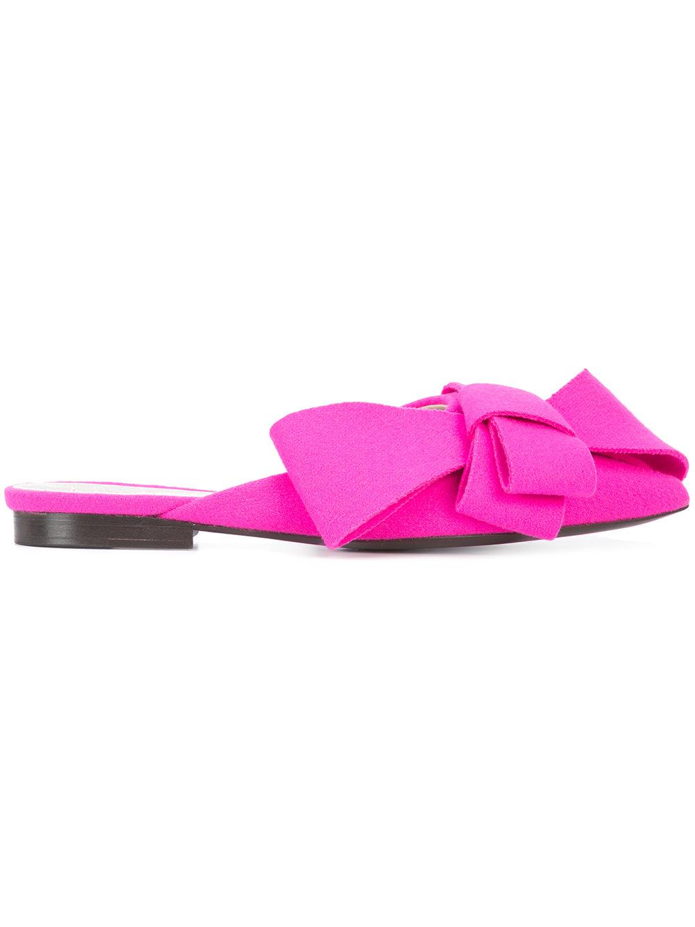 Delpozo Bow Mules in Pink Lyst