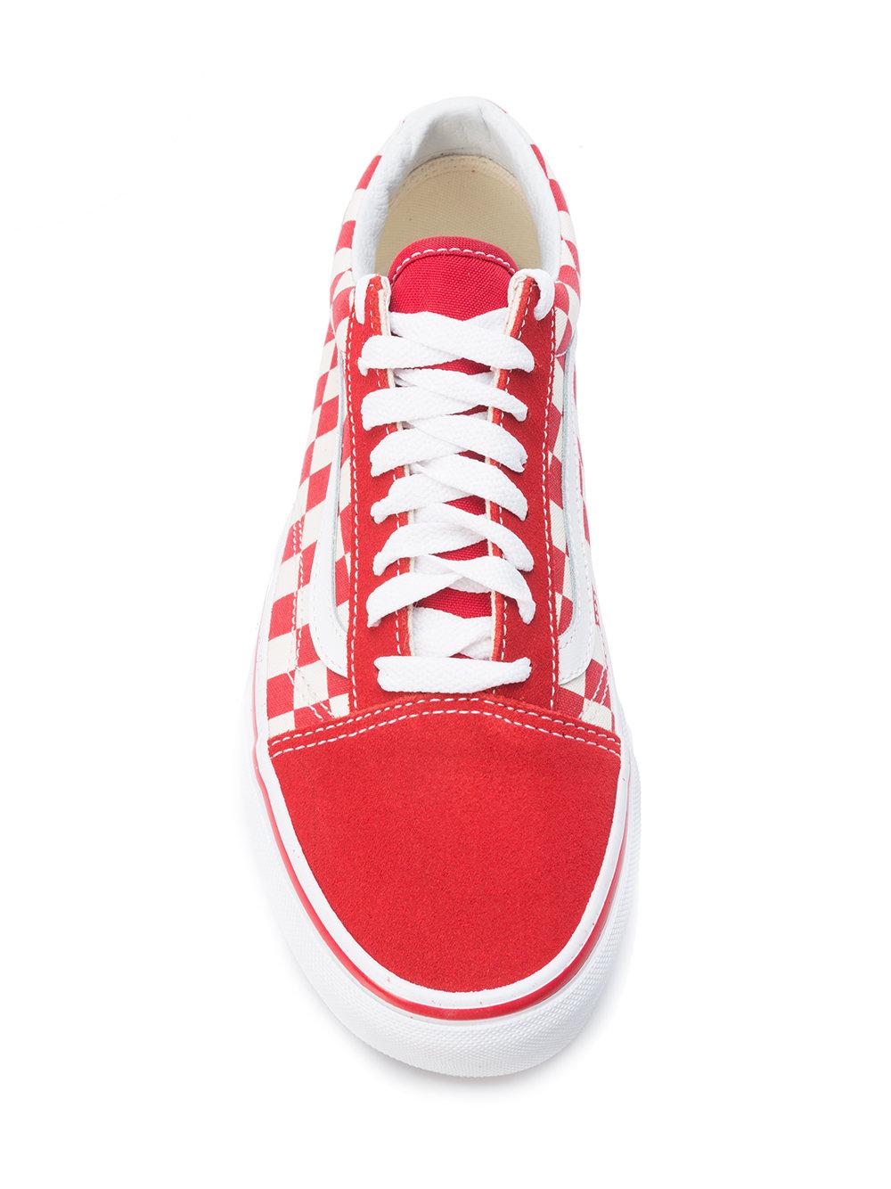 vans checkered lace