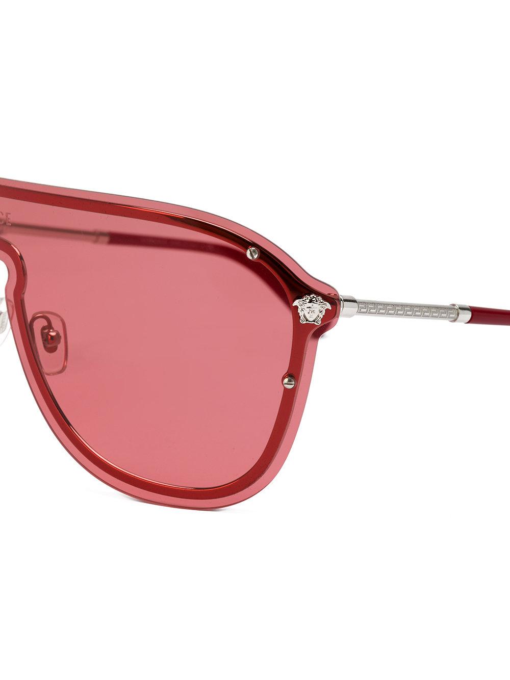 Versace Frenergy Visor Sunglasses In Red Lyst