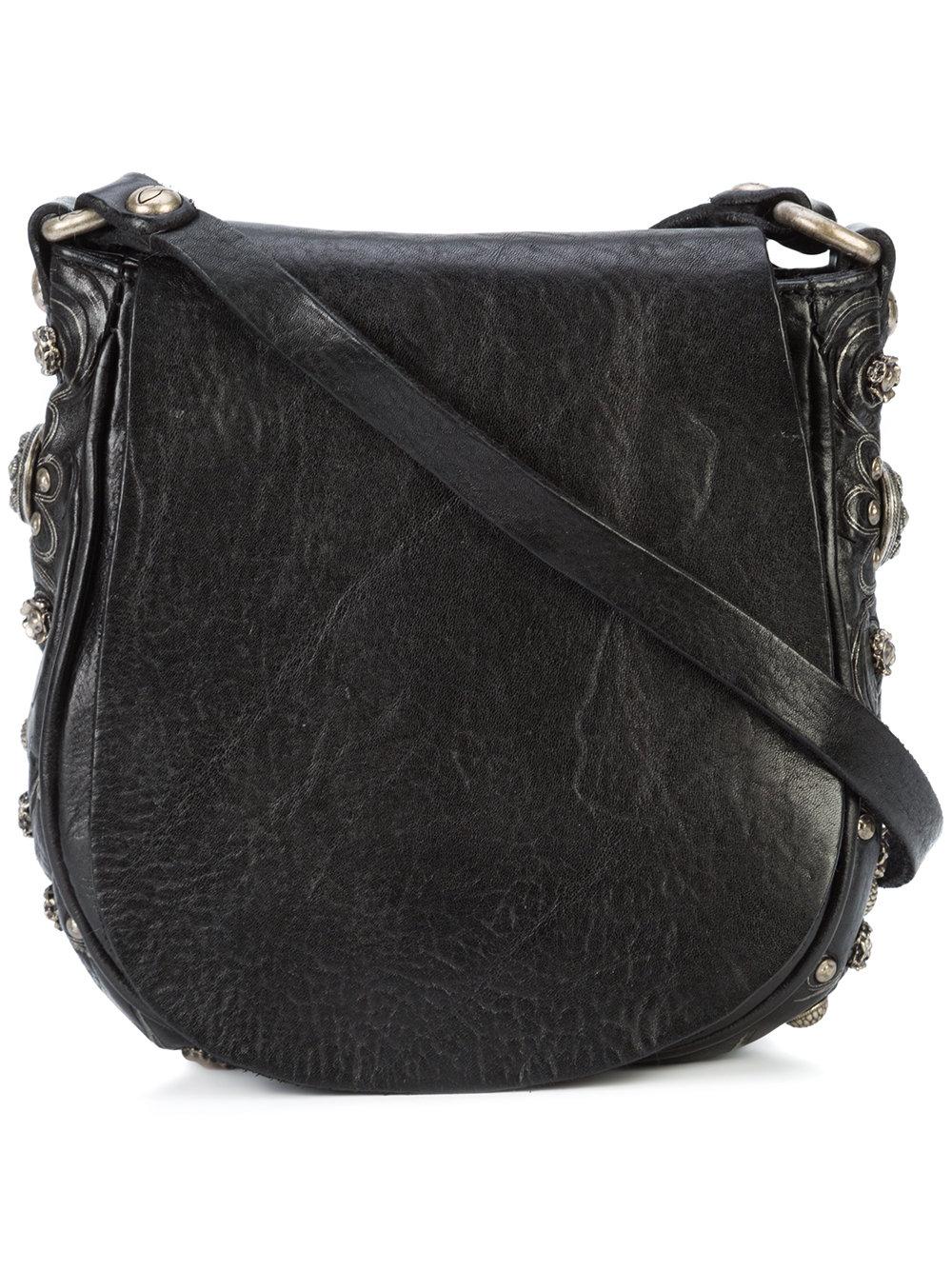 Lyst - Campomaggi Studded Boho Crossbody Bag in Black