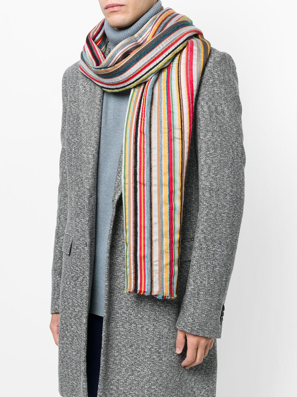 Paul Smith Striped Scarf for Men - Lyst