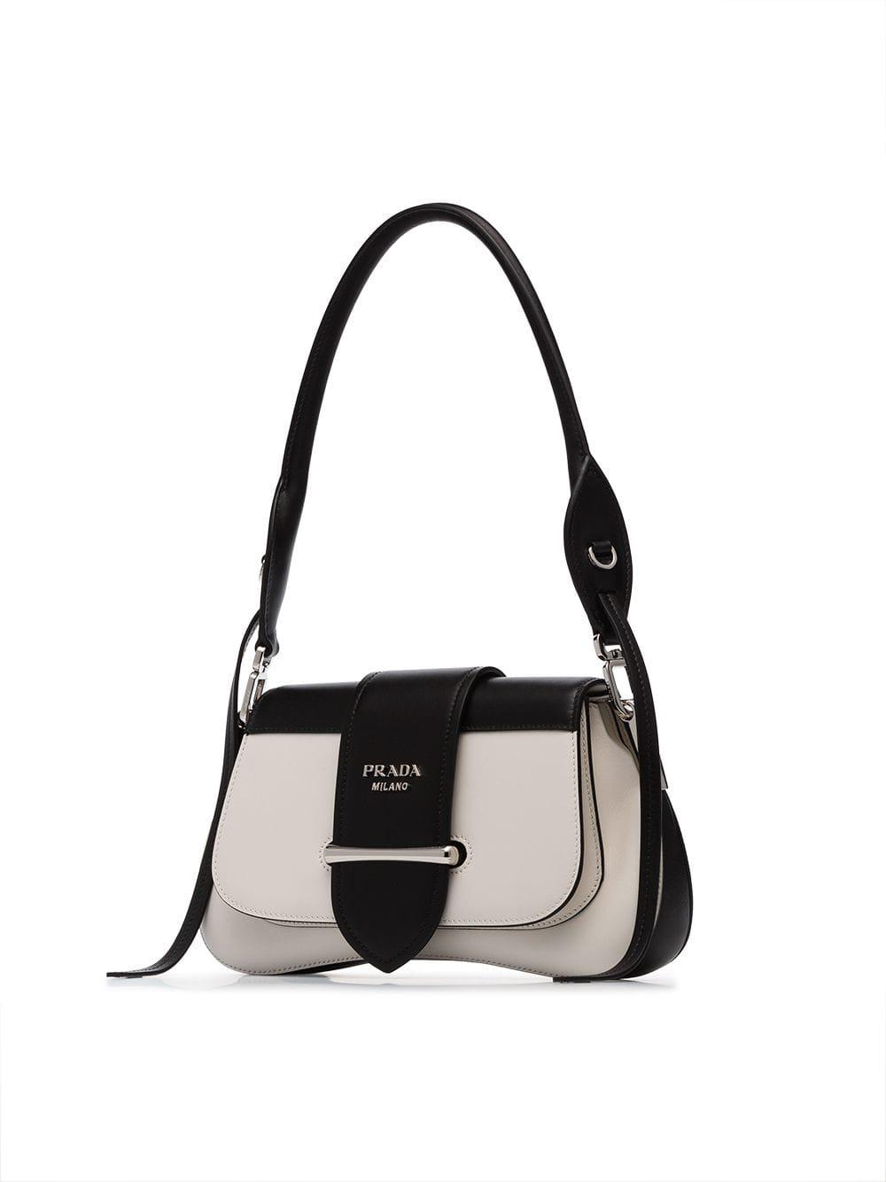 Prada White Leather Shoulder Bag | semashow.com